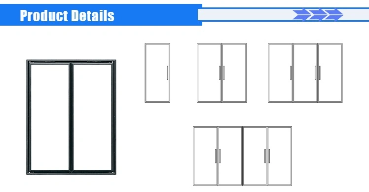 Heated Double Glass Door for Display Cold Room in American