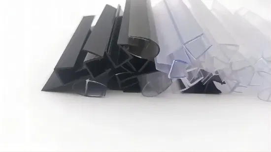 Tira de vedação à prova d'água magnética de PVC transparente Tira de vedação da porta do chuveiro Junta